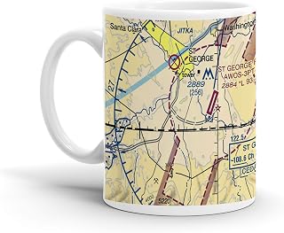 St. George Regional Airport, South Airport Parkway, St. George, UT, USA FAA Sectional Aeronautical Charts Chart Mug, 11oz