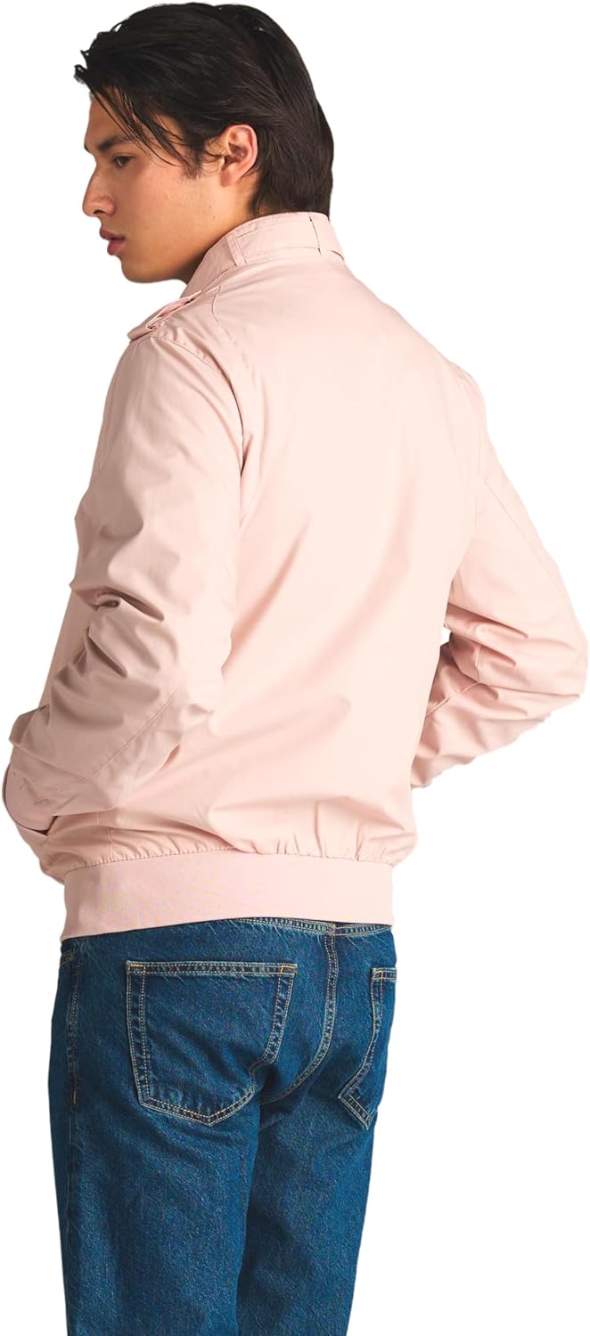Members Only Original Iconic Racer Jacket for Men | Slim Fit | X-Large Light Pink