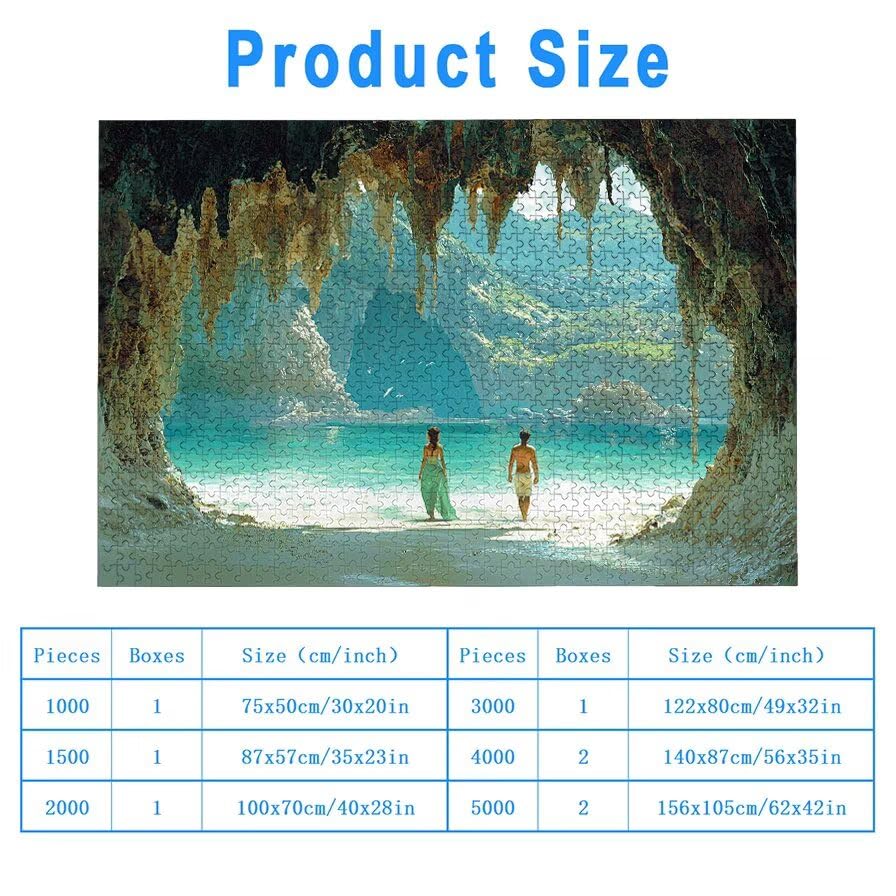 Puzzle 1000 Piezas Paisajes para Adultos, Puzzle Playa de Madera con Caja Regalo para Adultos, Rompecabezas Desafiante para Toda la Familia, Rompecabezas para Regalo Mujer, Home Decoration, -6561