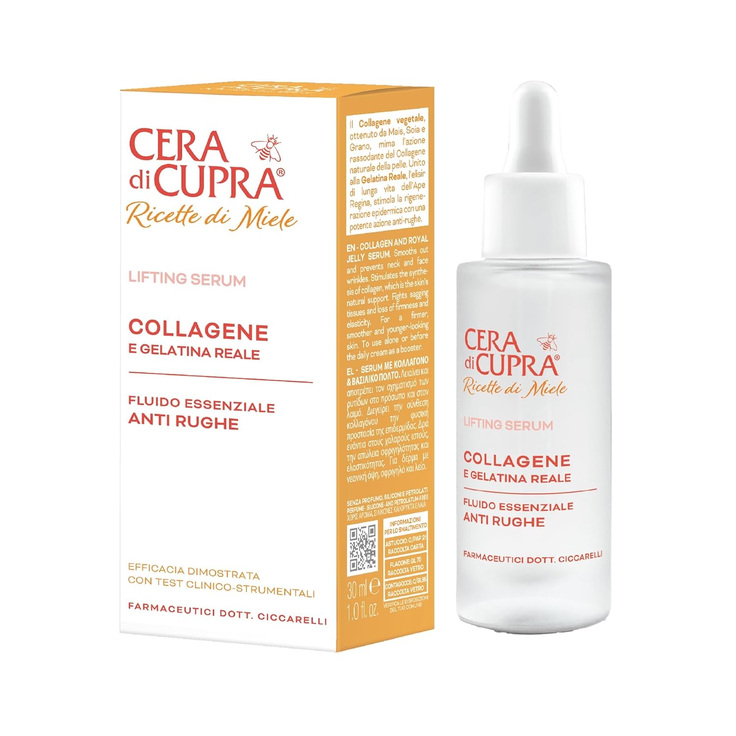 CERA DI CUPRA - Collagen and Vitamin Serum - Concentrated Anti-Aging Solution - Multivitamin Complex for Skin Reconstruction (30 ml)
