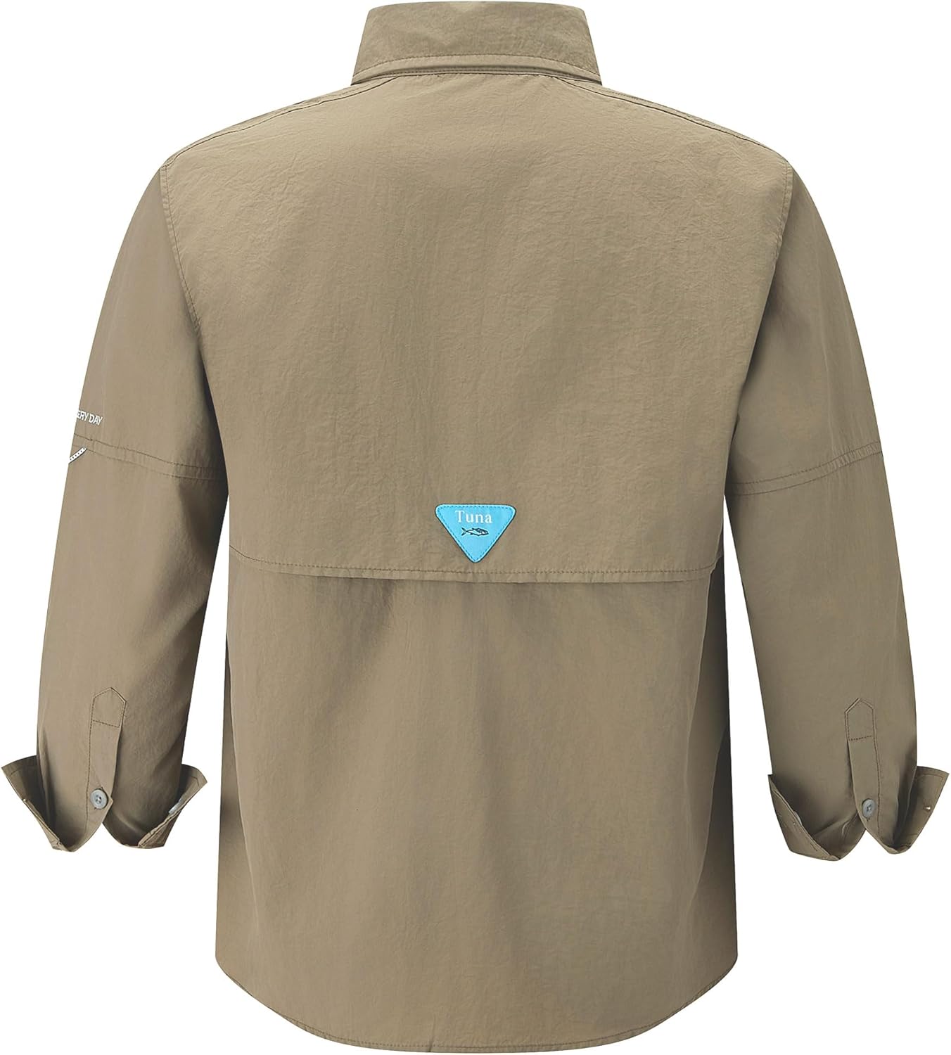 Tuna Men's Fishing Long Sleeve Shirts - UPF 50+ Sun Protection Quick-Dry Water-Resistant Botton Down Shirt for Men - Image 2
