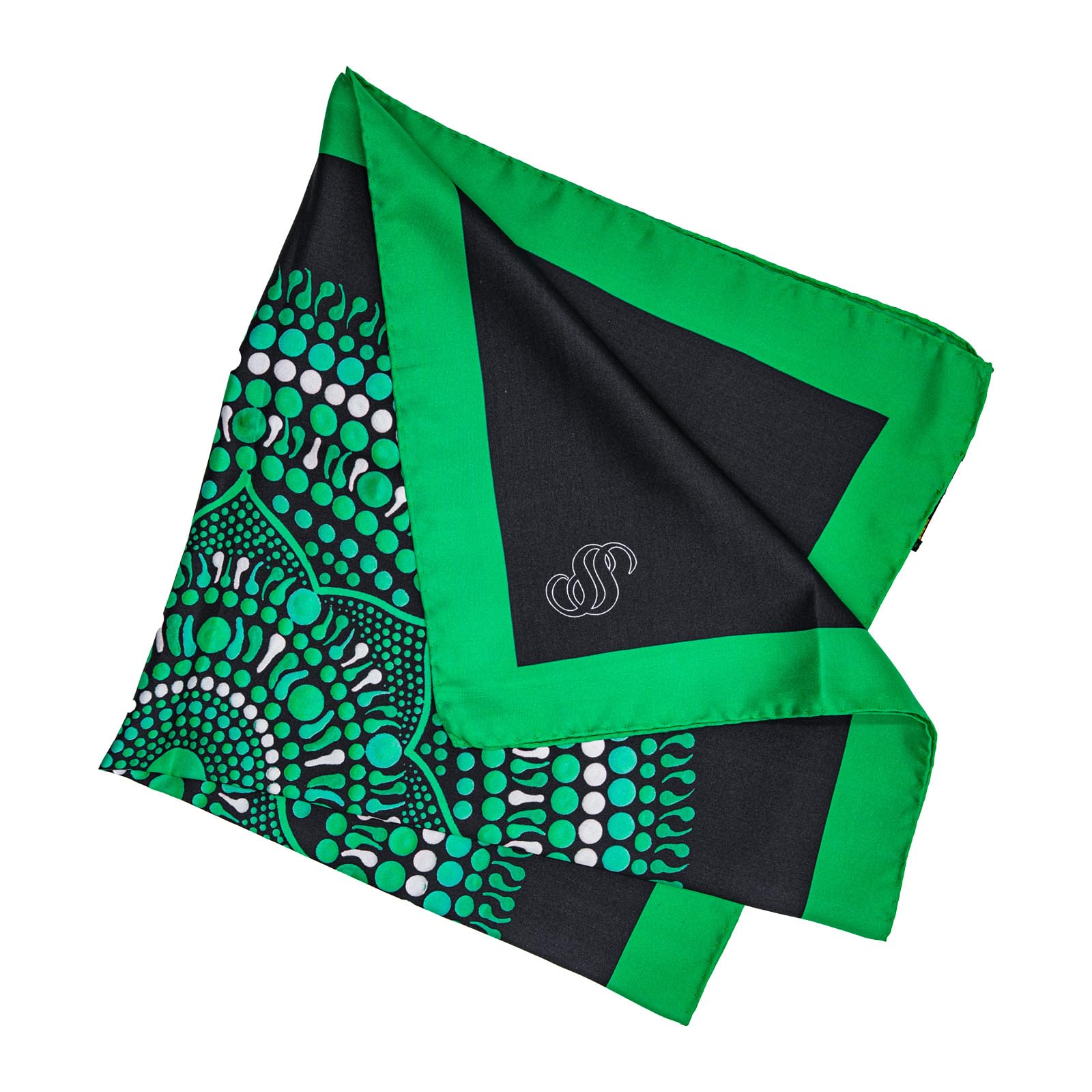 Seta Sole – Foulard in 100% Seta Made in Italy 70x70 cm – Mandala Disegnato a Mano – Sciarpa Quadrata Elegante Donna, Accessorio Moda Artigianale Lago di Como