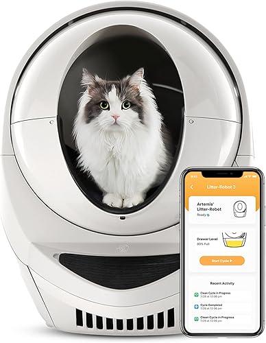 Litter-Robot 3 Connect & Ramp by Whisker - Caja de arena automática para gatos autolimpiante, habilitada para WiFi, funciona con cualquier arena