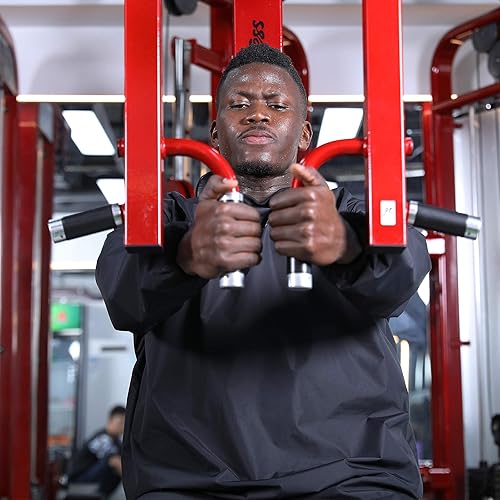 Miniatura 5 de Negash Sauna Suit for Men Anti Torn Sweat Sauna Suit Lightweight Waterproof Men Sauna Suit for Boxing Exercise Fitness