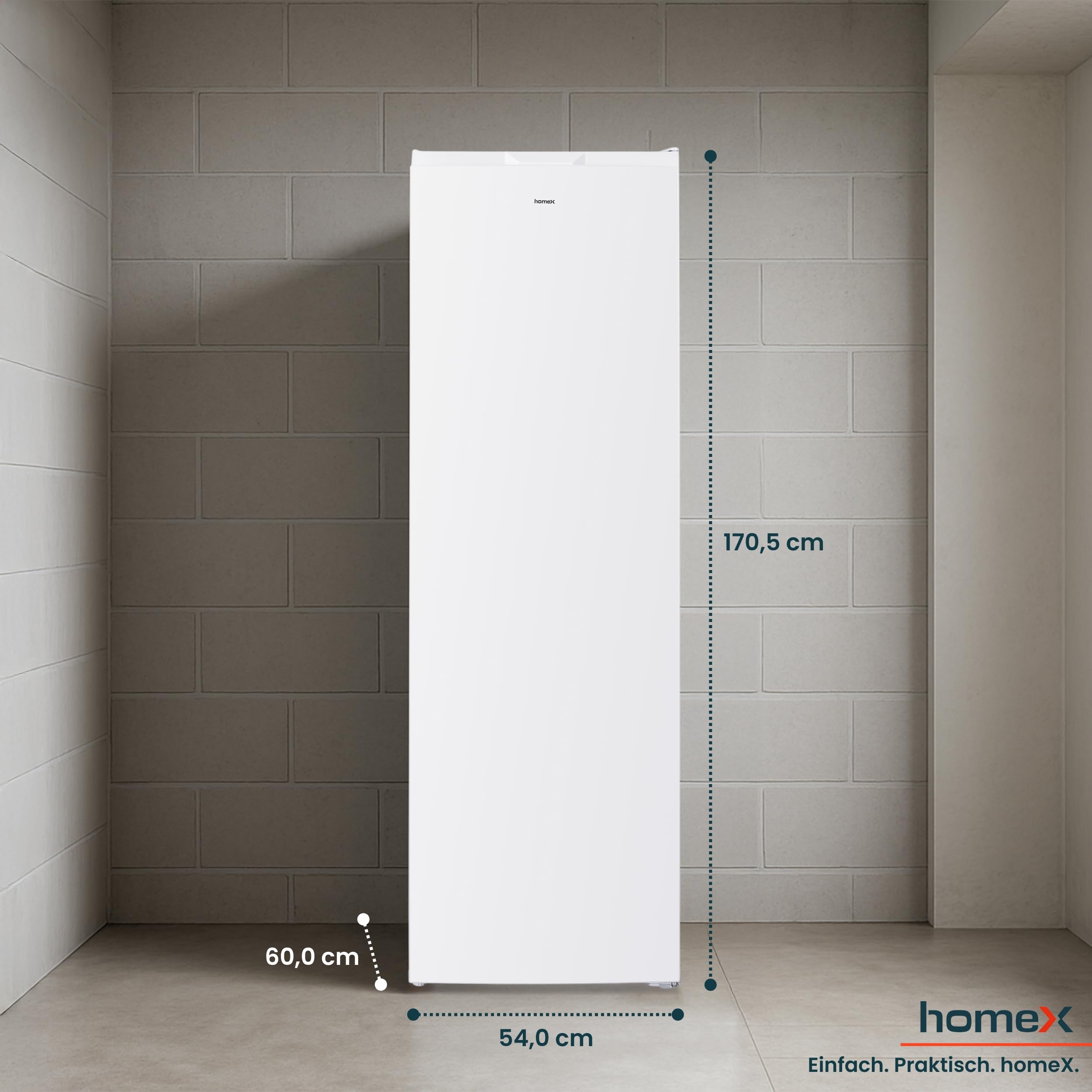 homeX FSN2041E-W Gefrierschrank NoFrost Tiefkühlschrank groß 204 Liter