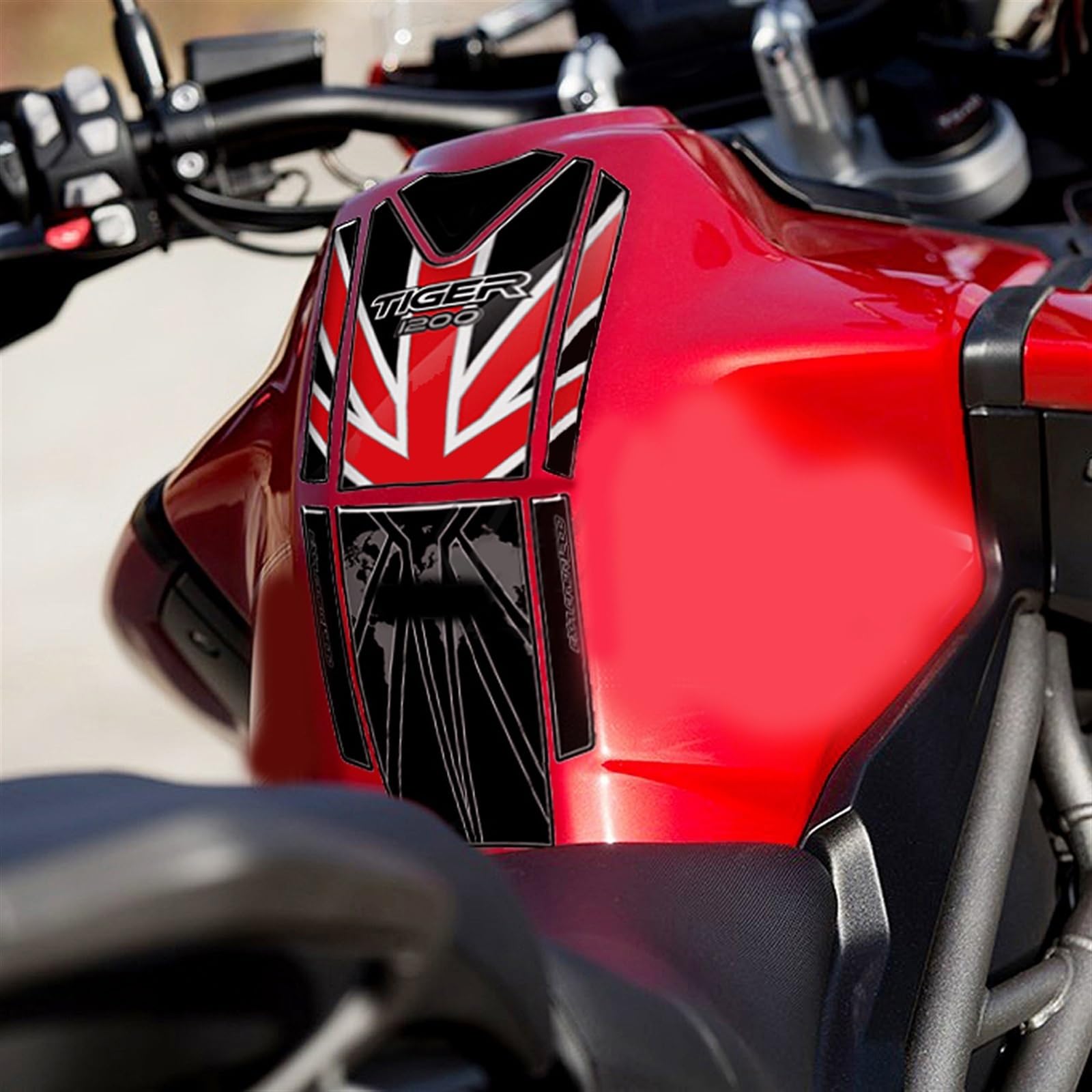 TANKSCHULTZ Tankpad Aus Harz 3D – Für Triumph Tiger Explorer 1200 XCA 2016-2017, UV-beständig