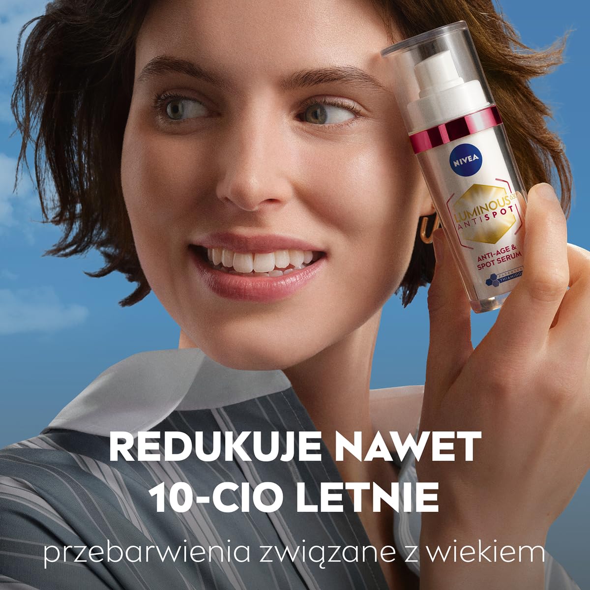 NIVEA Luminous630 Anti‑Age Serum 2w1, serum na przebarwienia i zmarszczki, Thiamidol i Kwas Hialuronowy 30 ml