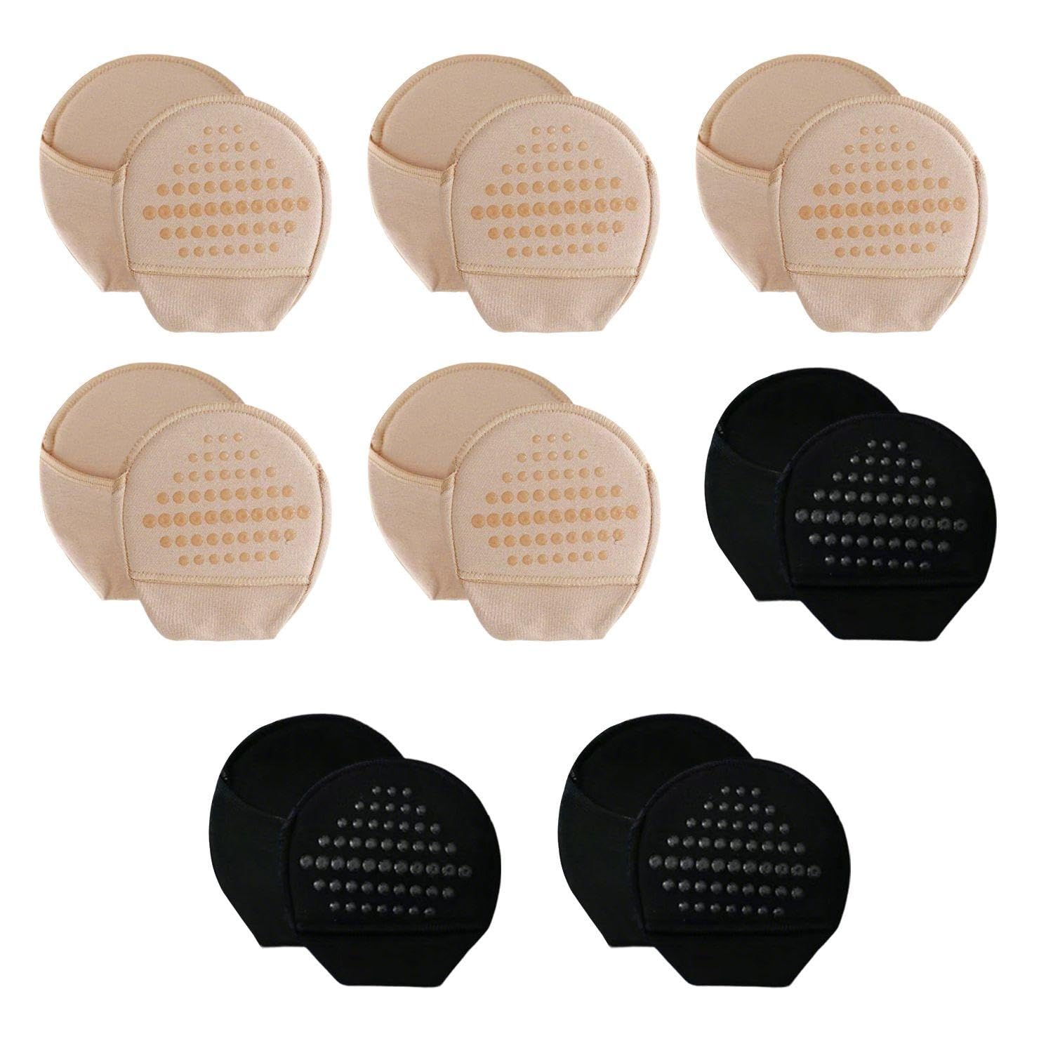 8 Pairs Of Invisible Five-Finger Socks, Non-Slip Breathable Material, Silicone Design, Soft Sponge Foot Socks.