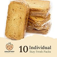 Vista 6 de Snacktery Tostadas de Melba de ajo asado Galletas finas y crujientes de Melba Tostadas Tostadas de ajo para salsas, untables, ensaladas 7 onzas