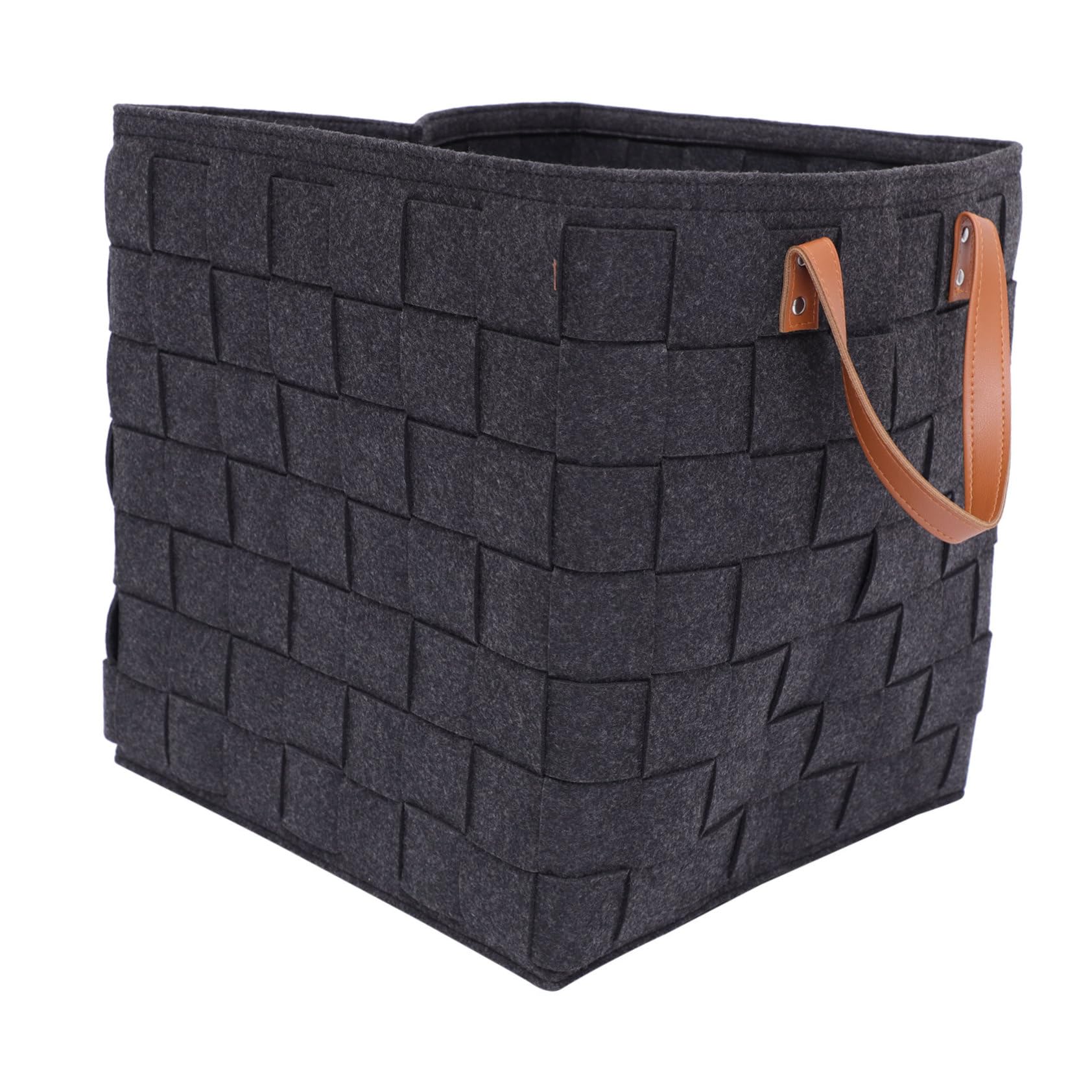 Paniers de rangement pliables en feutre - Bac de rangement en toile linge