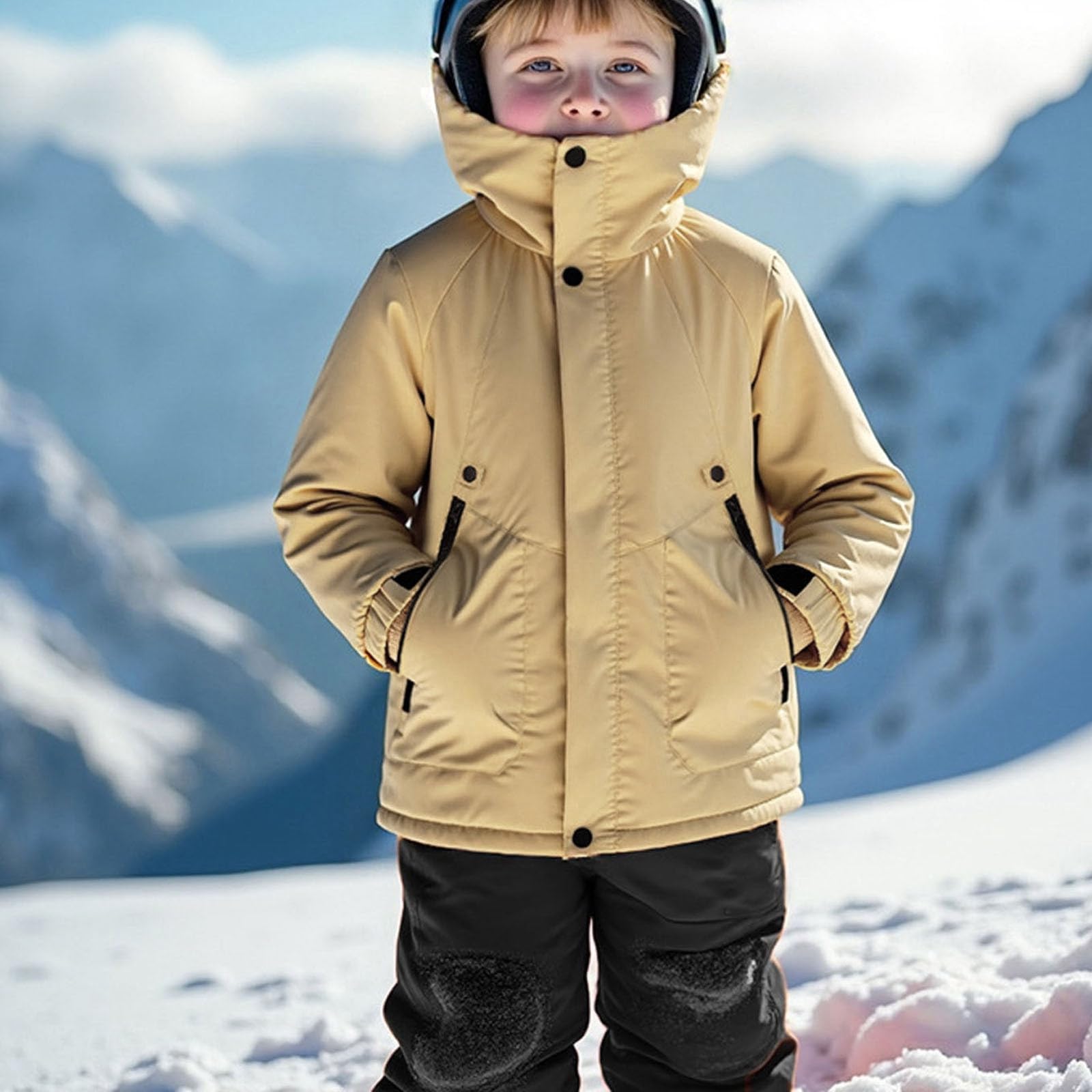 Generico Piumino Bambina 100 Grammi,Giacca Invernale Da Bambina Calda Ispessita Termica Antivento Per Il Freddo Per Bambini Piccoli E Giovani