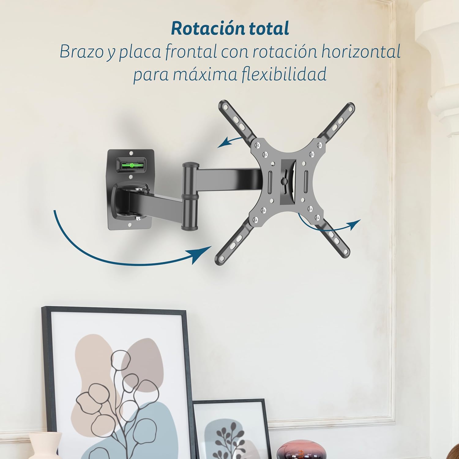 GRUNKEL - TV Wall Mount - Load Capacity up to 15 kg - Compact and Resistant Design - Easy Installation - Includes Tool kit with VESA Format from 50x50 to 200x200mm