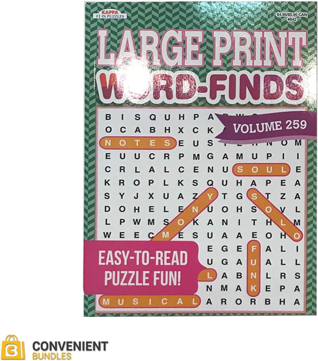 Word Search Puzzle Book Bundle (4-Pack Bundle) Easy-to-Read Large Print | 80 Challenging Searching Games Each | Men, Women, Adults, Seniors | Less Eye Fatigue & Strain