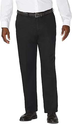 Haggar Pantalón de Trabajo para Hombre, sin Planchado, Parte Delantera Plana, Ta