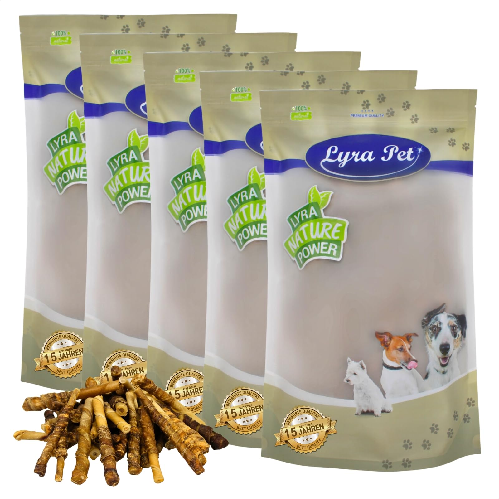 Lyra Pet® 5 kg bâtonnets de Buffle au bœuf séchés, Snack Chien | Snack à mâcher naturel au bœuf | Riche en protéines | Favorise l’hygiène dentaire | Long plaisir à mâcher & digeste