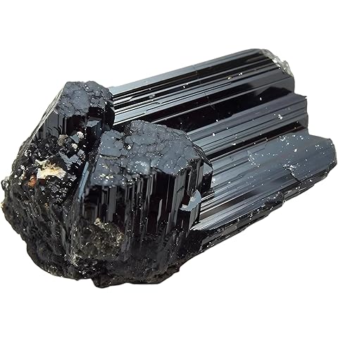 Black Tourmaline Raw Crystals – Large 1.25-2.0” Natural Protection Stones for EMF S...