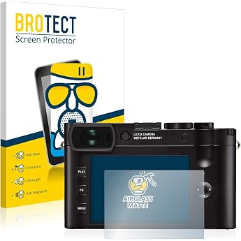 BROTECT Anti-Glare Protective Glass for Leica Q2 Screen Protector Tempered Glass Matt [Extremely Scratch-Resistant 9H Anti-Reflection Anti-Fingerprint]