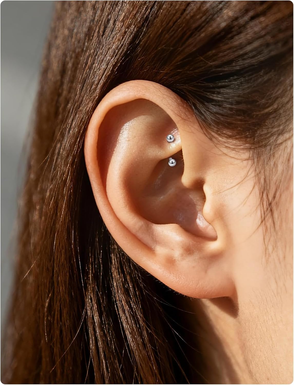 20G 18G 16G 14G 12G 8G 6G 4G 2G Astm F136 Titanium Internal Thread Eyebrow Piercing Jewelry Curved Barbell Vertical Labret Lip Daith Rook Earrings Navel Belly Button Ring Piercing Jewelry - Image 5