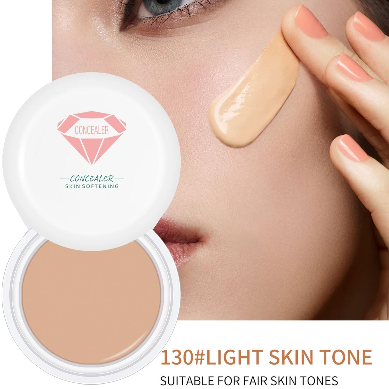 Full Coverage Concealer 15 g Deckende Make-up Creme für das Gesicht | feuchtigkeitsspendender Concealer Primer für Gym, Reisen, Outdoor, tägliche Nutzung, Party, Treffen, Urlaub, Hochzeit und