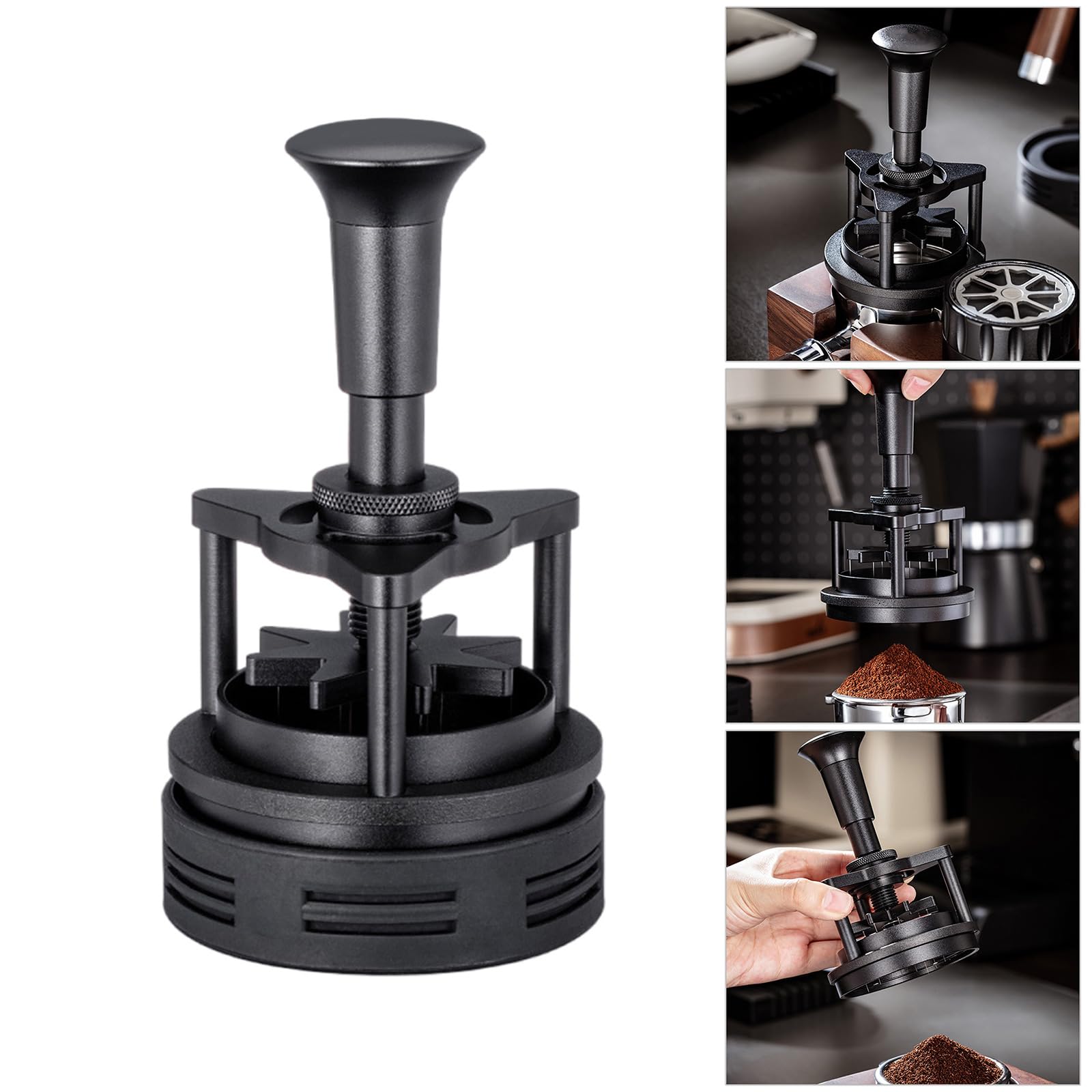 Rührer mit Einstellbarer Nadelhöhe und Magnetfuß, rotierender Espressopulververteiler, Kaffeezubehör, Kaffeerührer