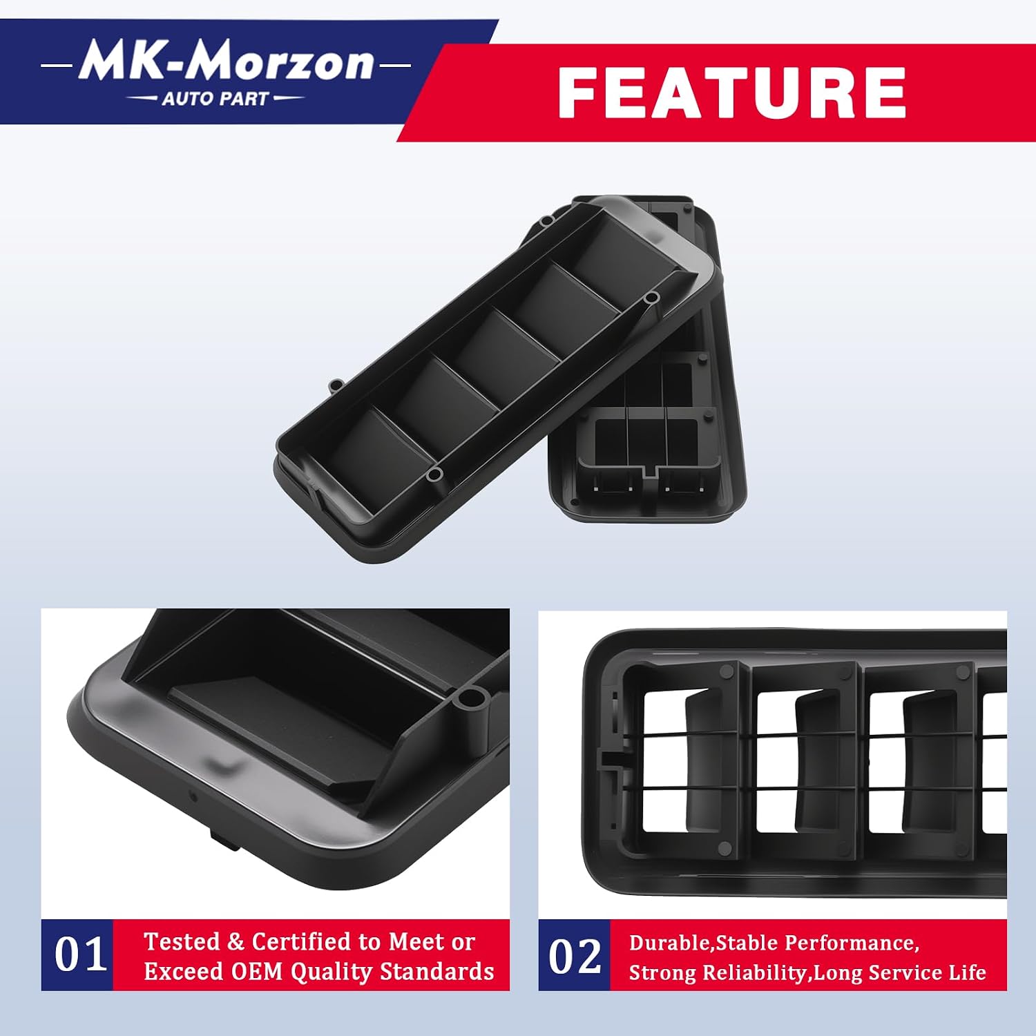 2 Pcs Cab Air Vent Relief Grille Compatible with Chevy Colorado Silverado 1500 2500 3500 GMC Canyon Sierra 1500 2500 3500 Back Panel Air Vent Relief Grille Replace# 13596856 59111