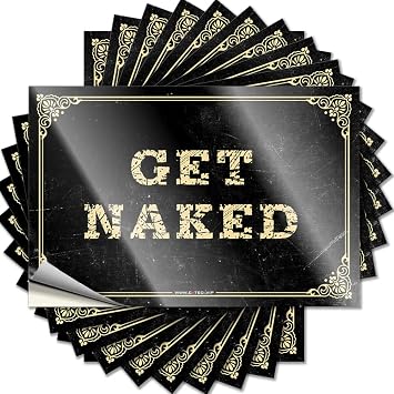Car Stickers and Decals Get Naked Funny Sticker 10 Pcs Stickers Funny Sign Decor8X12CM