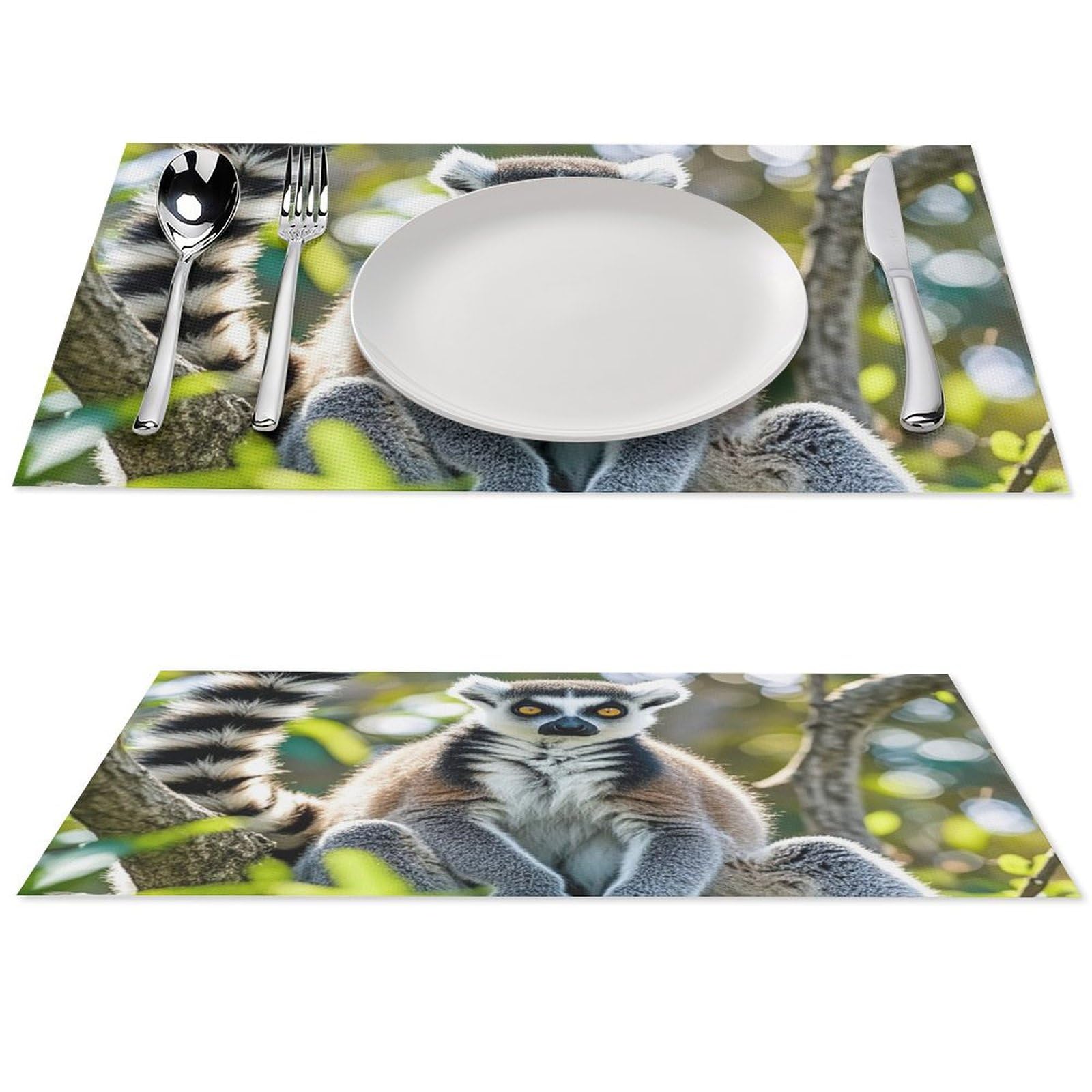 Set de table lémurien rond pour sublimer vos dîners sur la terrasse