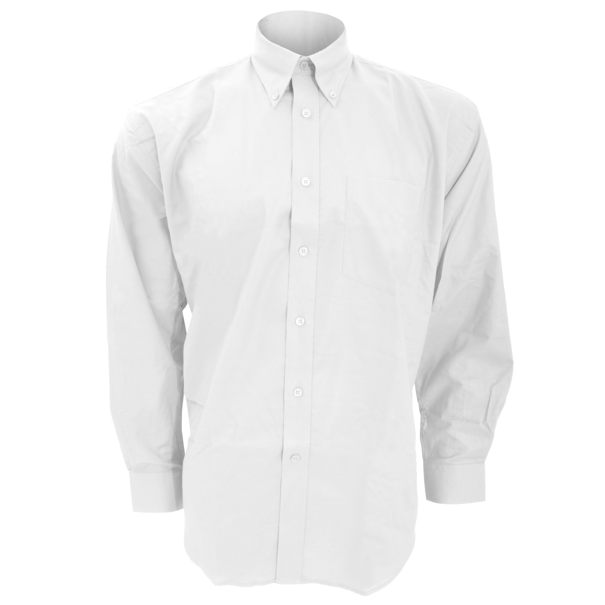Kustom Kit Mens Workwear Oxford Long Sleeve Shirt (16inch) (White)