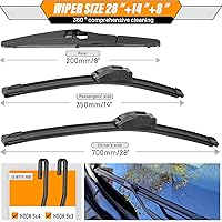 Vista 12 de AUTOBOO - Limpiaparabrisas de repuesto 26 + 20 pulgadas con limpiaparabrisas trasero de 12 pulgadas para BMW X3, X4, 2018, 2019, 2020, 2021, 2022