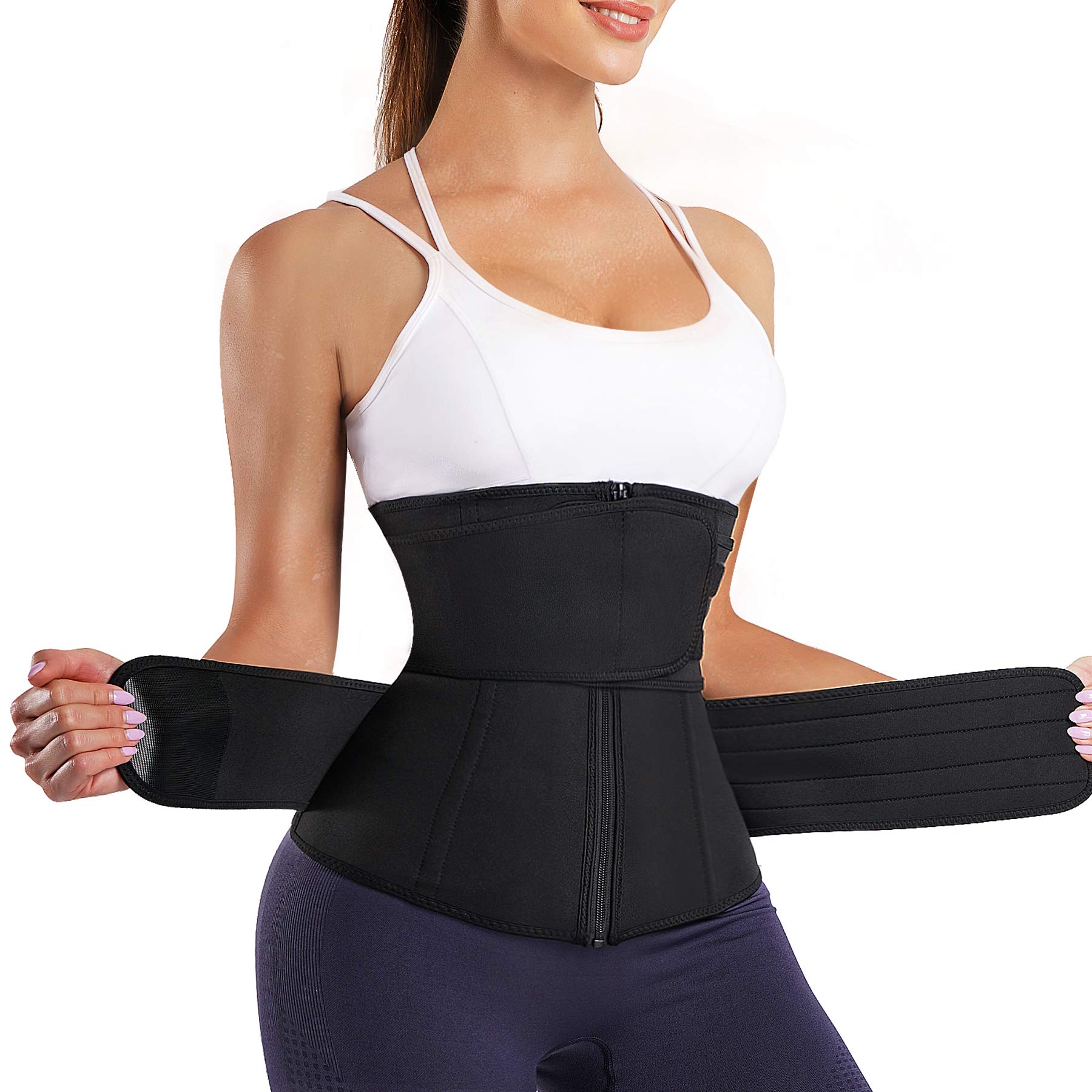 Ceinture Amincissante Femme Serre Taille Ventre Plat Ceinture de Sudation Minceur Corset Sculptant Réglable