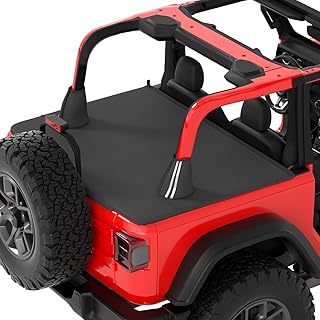 JOYTUTUS Tonneau Cover for Wrangler JL 2-Door 2018-2026 - Waterproof Trunk Cargo Cover | Roll Cage Protection | Easy No-Tool Installation