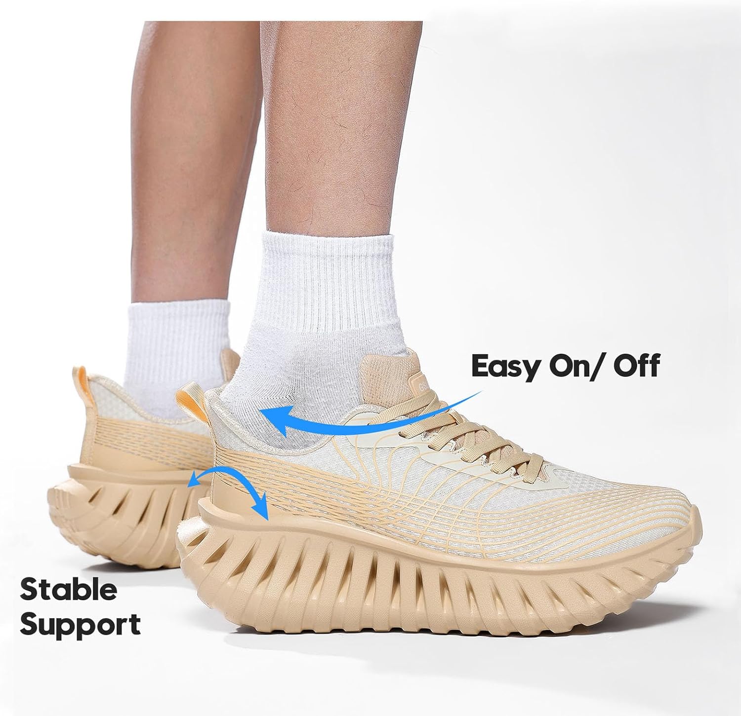 GSLMOLN Walking Shoes for Men Casual Shoes Breathable Lightweight Walking Sneakers for Workouts & Gym Cushioned Flexible Mens Shoes Training Fashion Sneakers - Image 6