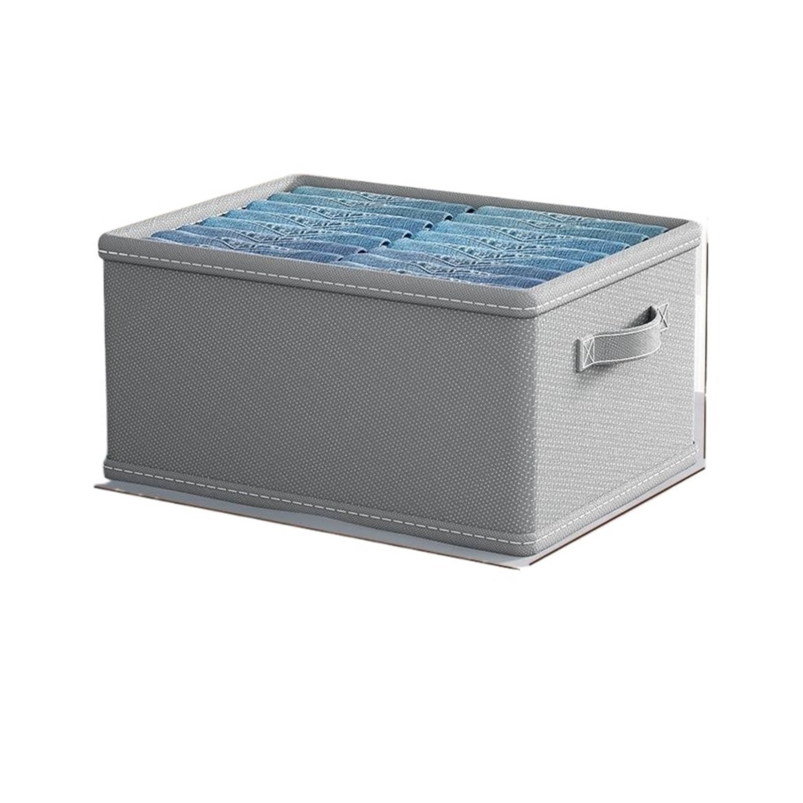 Genérico Caja de almacenamiento con capacidad, cajón tela, ideal for el hogar, armario, dormitorio, ropa, pantalones, sala estar, color gris para juguetes, ropa(Gray 40x25x20cm)