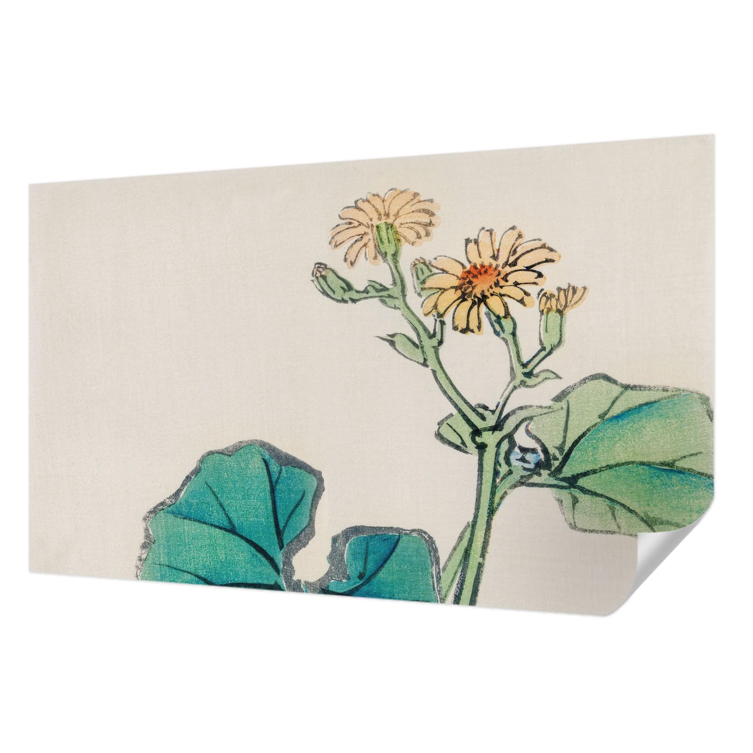 Papier peint adhésif pour chambre à coucher motif panoramique floral