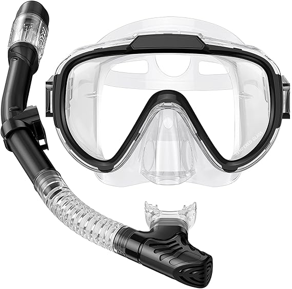Seovediary Snorkel Set, Snorkeling Gear for Adults AntiFog Panoramic