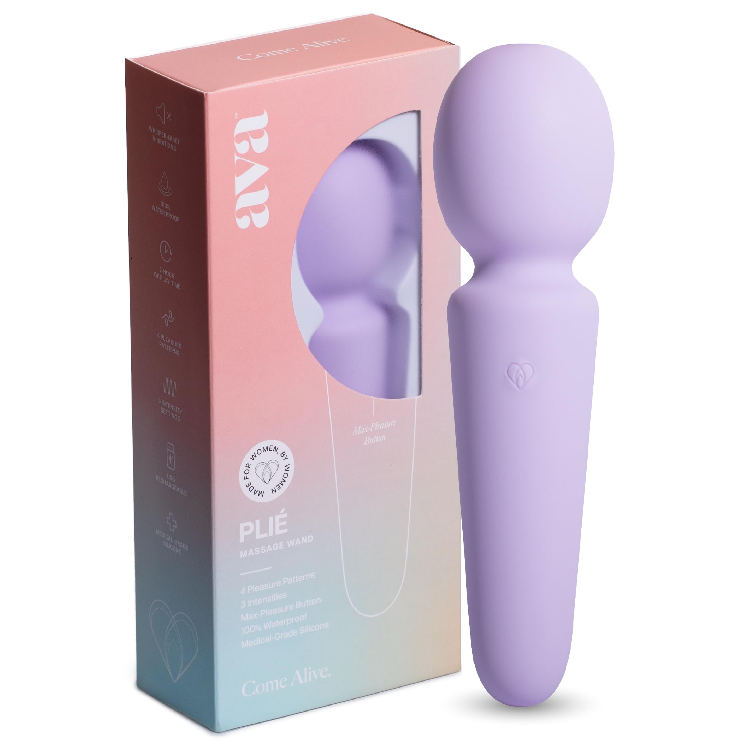Ava Vibrator Sex Toys – 4 Hour Battery Life | Water Resistant Body Safe Silicone | Clitoral Vibrators Couples Sex Toy with multi patterns and speeds– Clit Stimulator Vibrator for Women – Discreet Gift: Purple Waterproof Mini