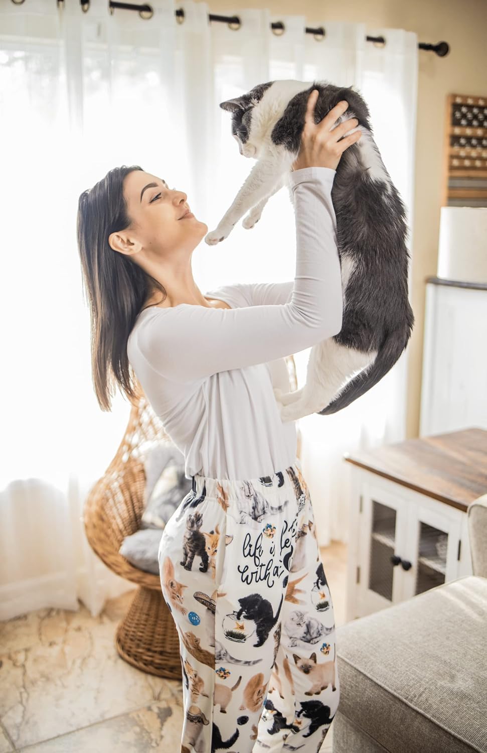 BRIEF INSANITY Life is Better with a Dog Pajama Pants - Comfy, Wide Leg PJs - Unisex Loungewear - Image 5