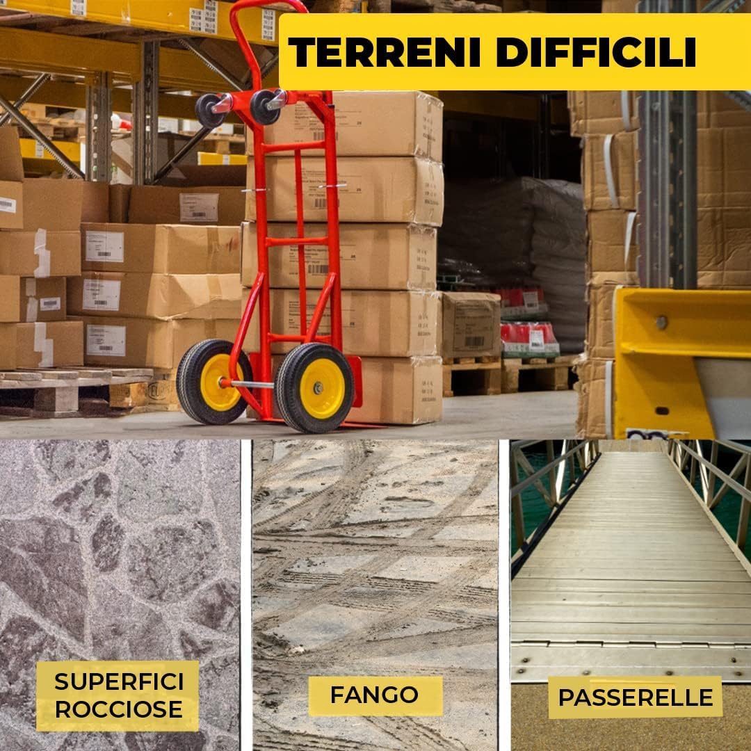 STREND PRO Carrello Pieghevole 2 in 1 | Carrello Portapacchi 350 kg | Carrello a Piattaforma e Carrellino con Ruote Portatutto | Ideale per Trasporto Materiali | Carrello con Ruote Manuale