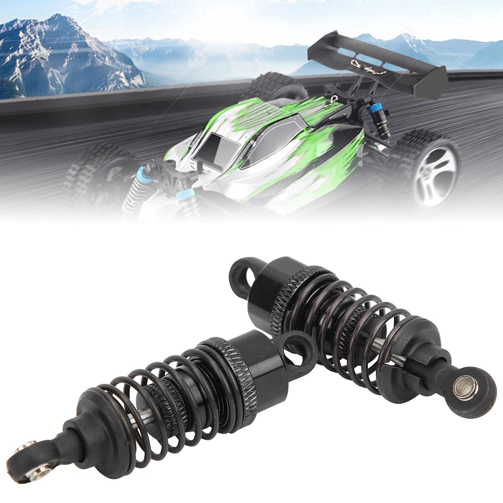 2 Stück RC Auto Stoßdämpfer – Metall, Für Wltoys A959 A949 A969 1/18 Modelle, Grün – Reduziert Vibrationen & Verbessert Fahrstabilität