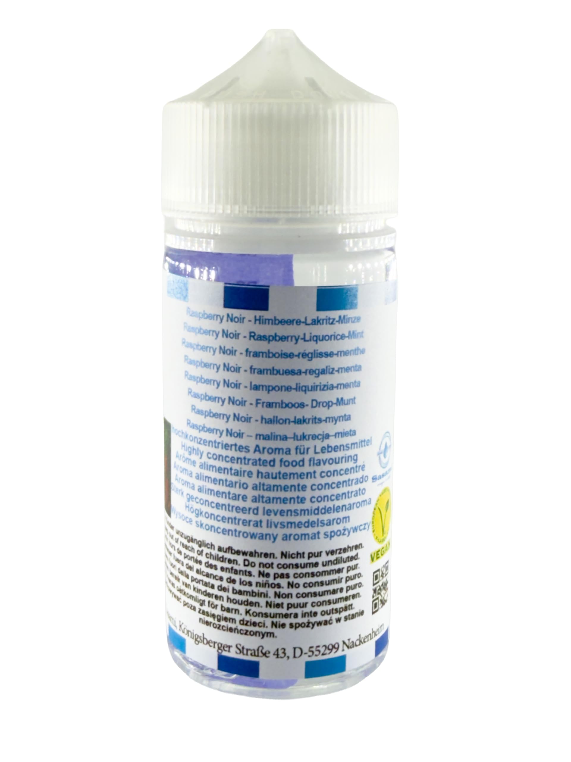 Raspberry Noir - lampone-liquirizia-menta aroma concentrato - vegano - Sasami - 100ml
