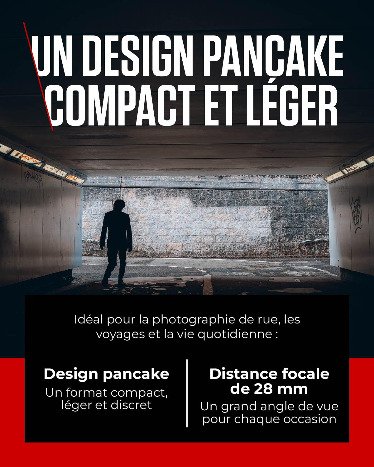 Objectif Canon RF 28 mm F2.8 STM, distance focale large, plein format, design "pancake", photographie paysage/voyage/rue, compatible Canon EOS R