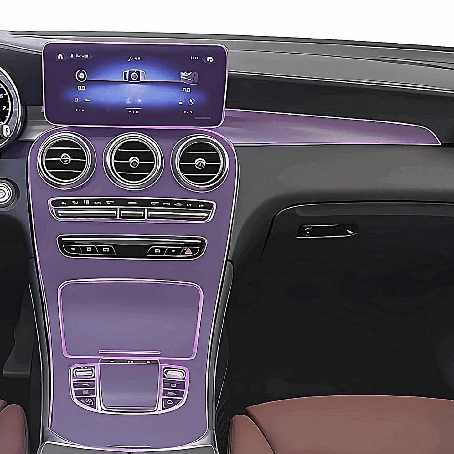Écran LCD PPF Mercedes Benz GLC W253 sans rayures console