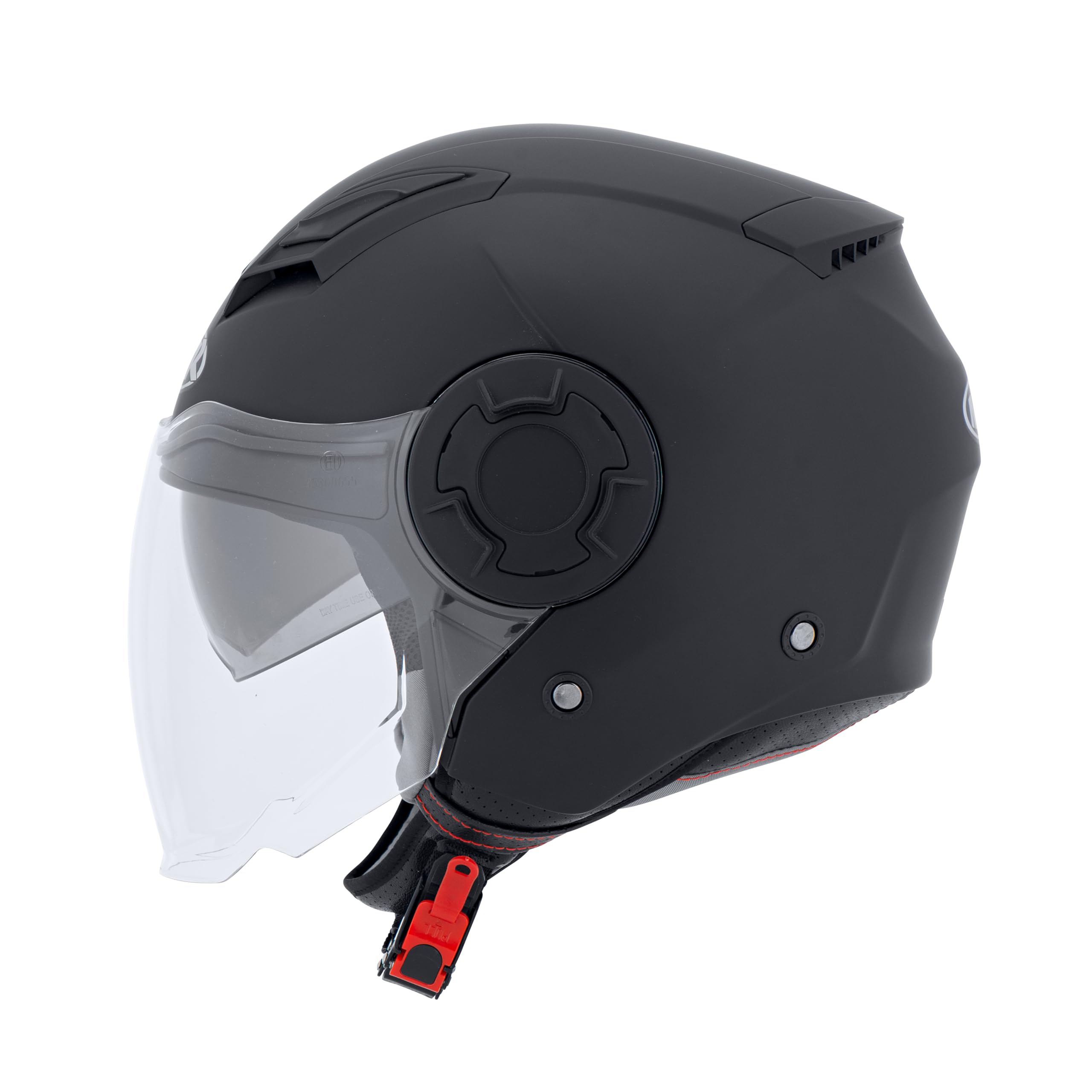 MTR Demi-Jet 5 Evo Jethelm mit Visier und Sonnenblende, Helm Motorrad ECE Zertifiziert, Roller Helm Herren & Damen, Leichter Motorradhelm mit Visier