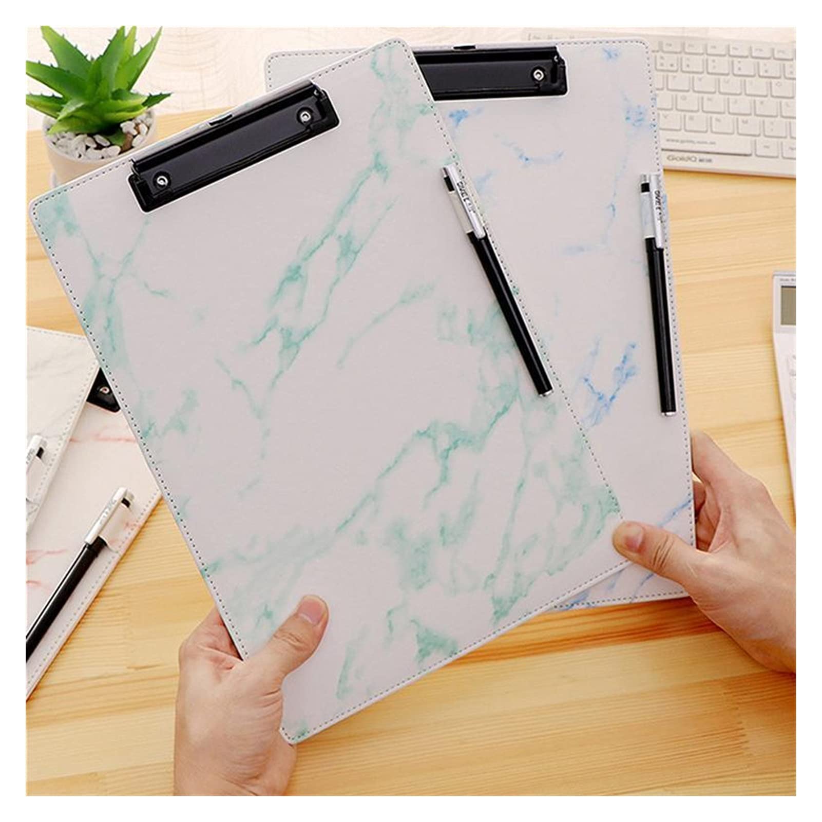 Przechowywanie Clipboard Marmur Clipboard Teczka Teczka Teczka Papeteria Płyta do pisania Klips Raport Materiały biurowe dla Office School Coaches Podkładka (kolor: Żółty)