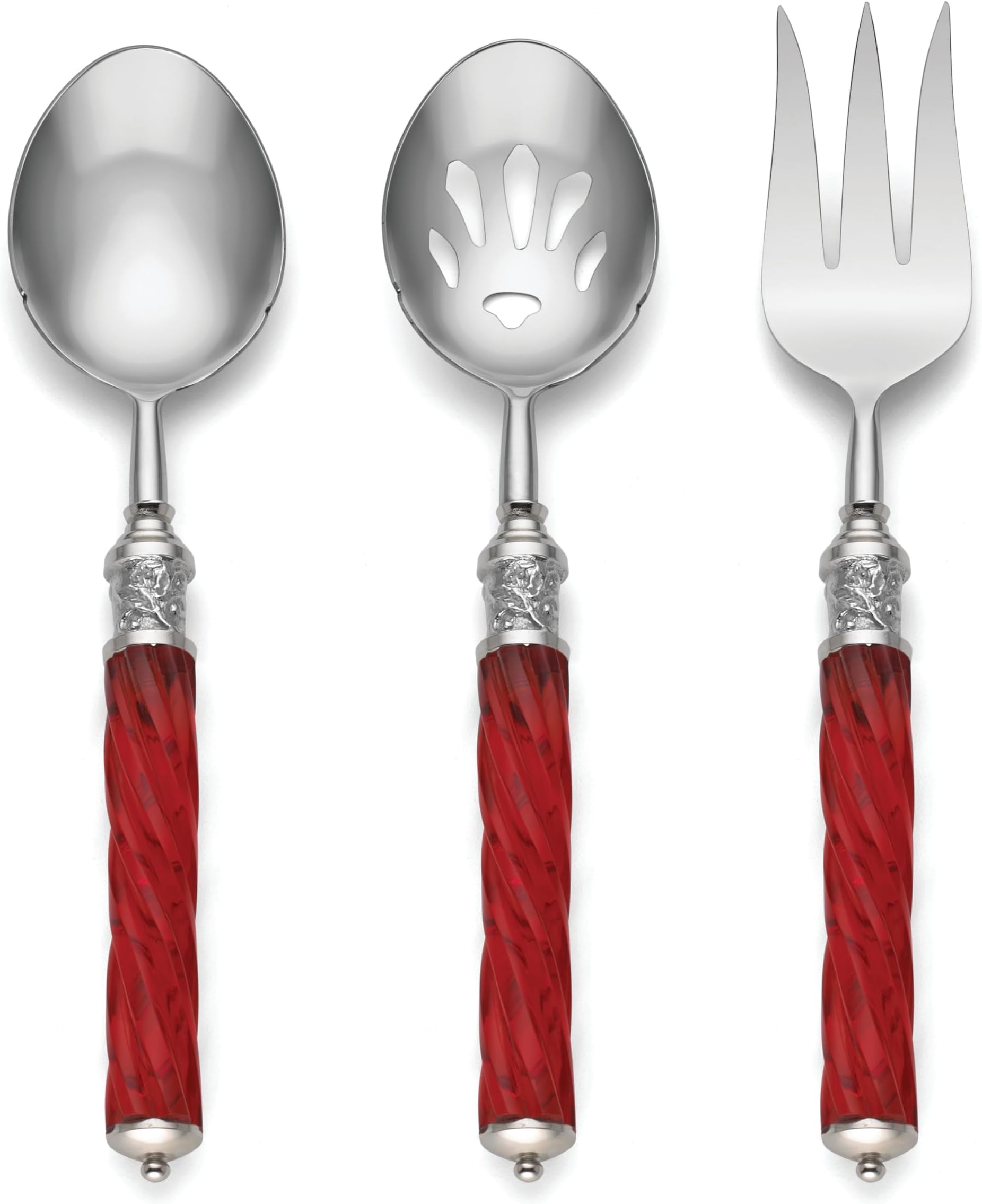 Piece Holiday Jewel 3-Pc Serving Set, 1.65 LB, Red