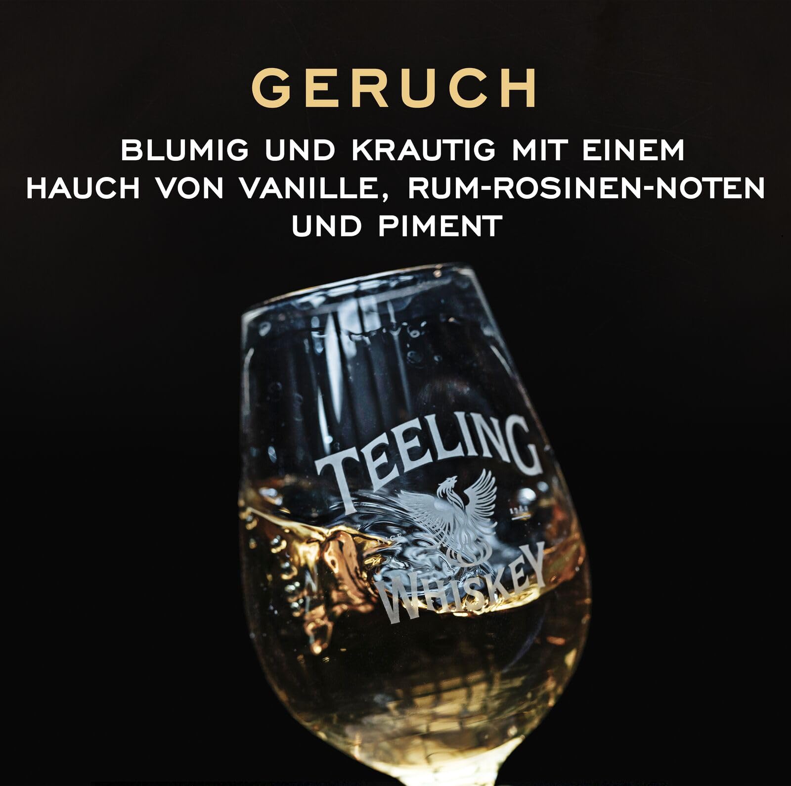 Teeling Small Batch Irish Whiskey, gereift in Ex-Bourbonfässern und abgerundet in mittelamerikanischen Rumfässern, 46% vol., 70cl / 700ml