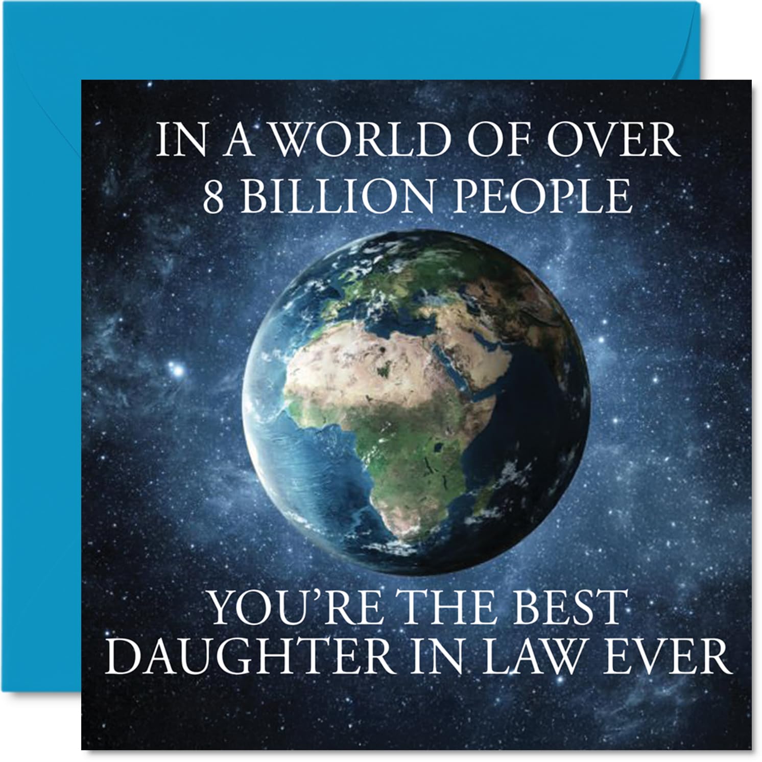 Daughter in Law Birthday Card - In a World of Over 8 Billion - Happy Birthday Card for Daughter in Law from Father Dad Mother Mum, 145mm Bday Greeting Cards
