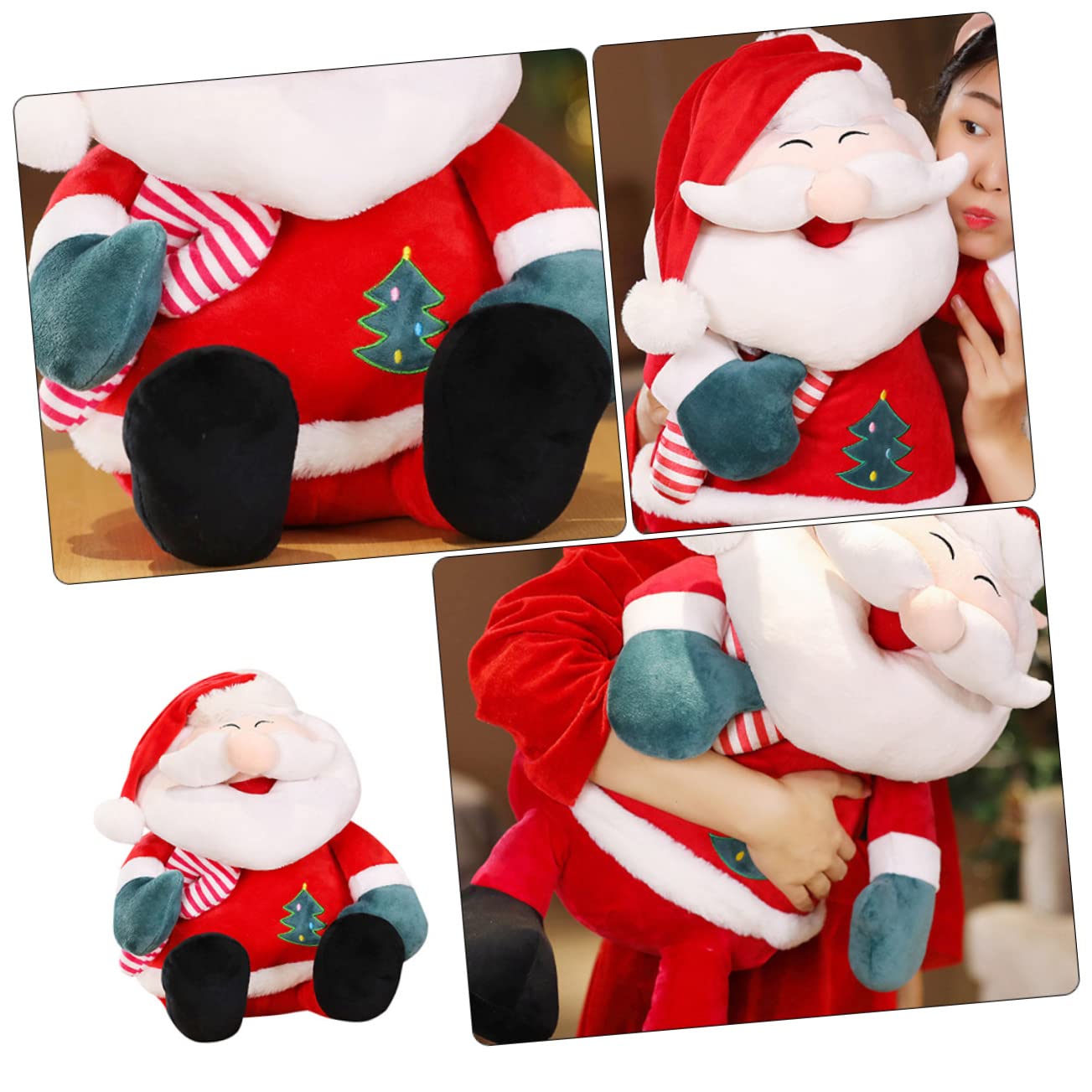 UPKOCH Pupazzo Di Babbo Natale Gigante Peluche Morbido e Confortevole Giocattolo Natalizio Regalo Per Ragazzo Ragazza Ragazza e Festività