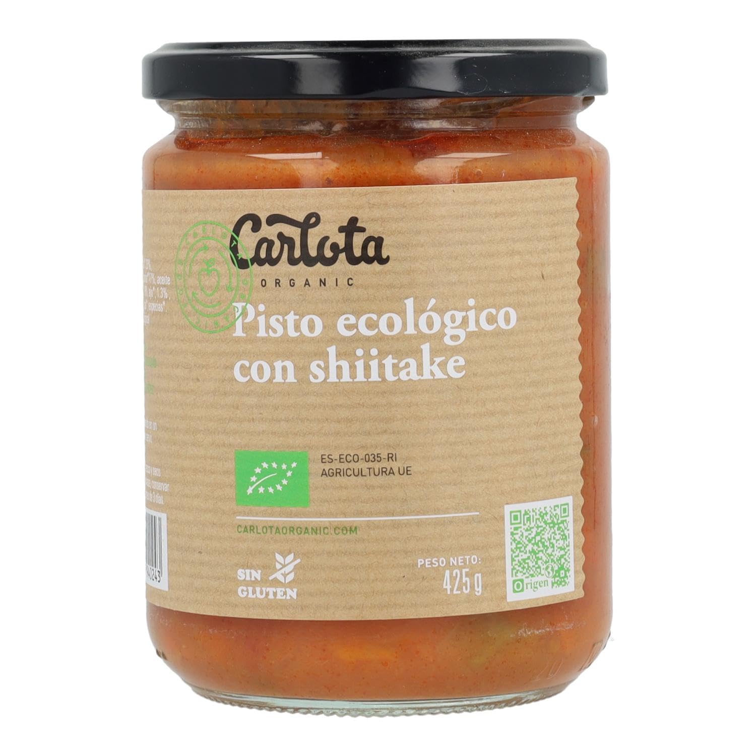 Pisto Ecológico con Shiitake 425gr Carlota Organic (3 Tarros)