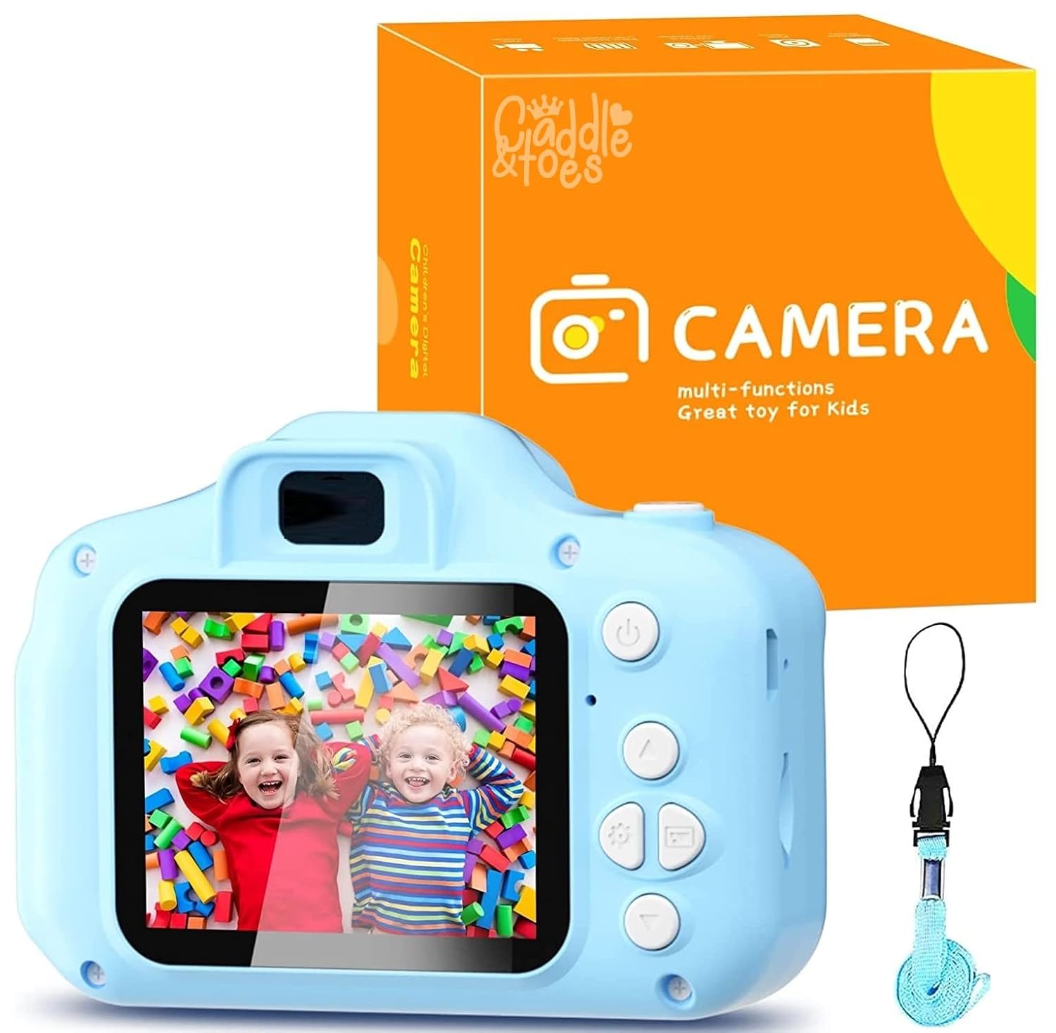 CADDLE & TOES Kids Camera, Christmas Birthday Gifts for Girls or Boys Aged 4+ to 14Years Old, Digital Camera with Video, HD,40 MP Camera Toys (Camy Blue)(SD Card Not Included)